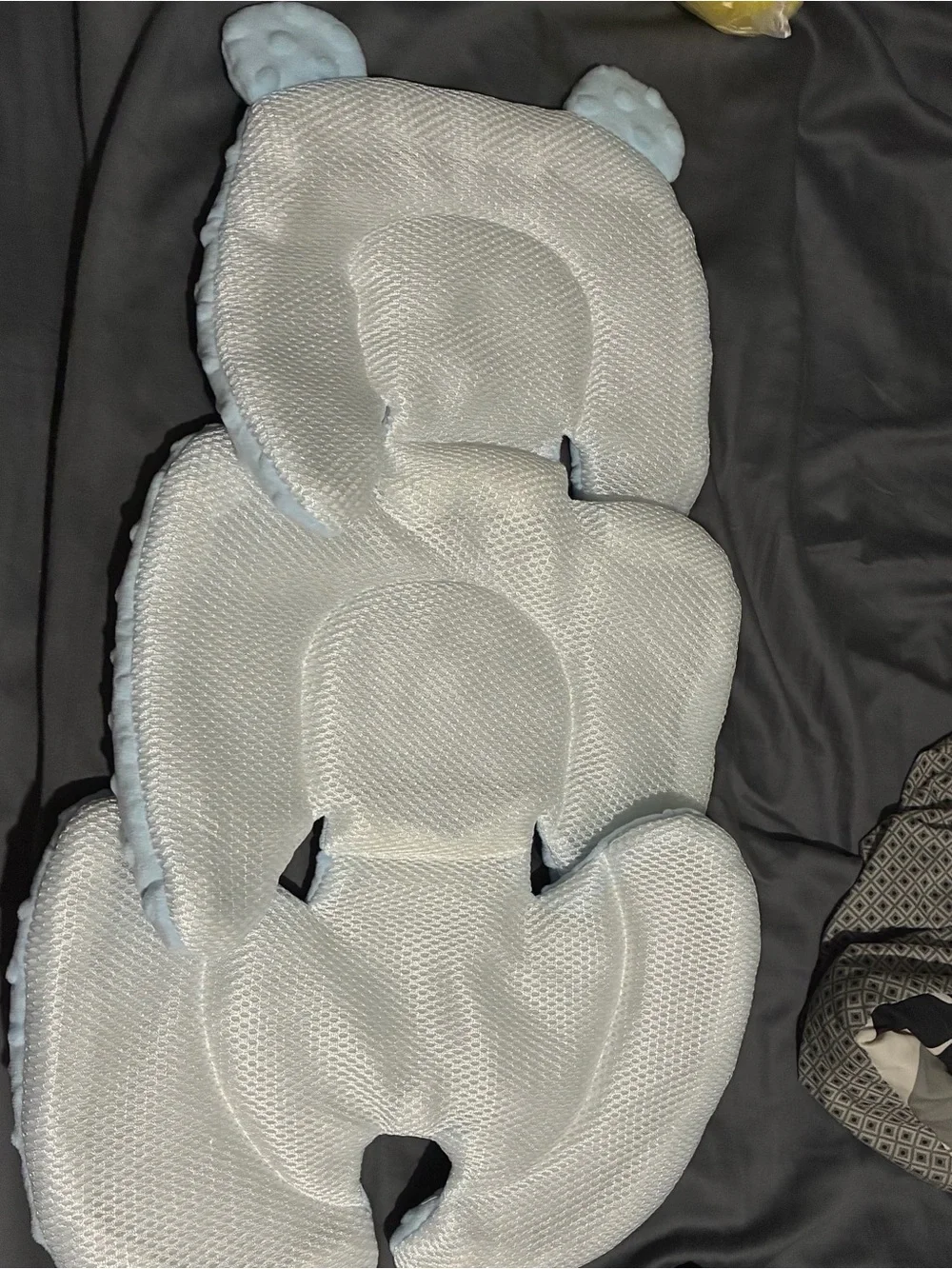 Plush Baby Head and Body Support Cushion - Light Blue